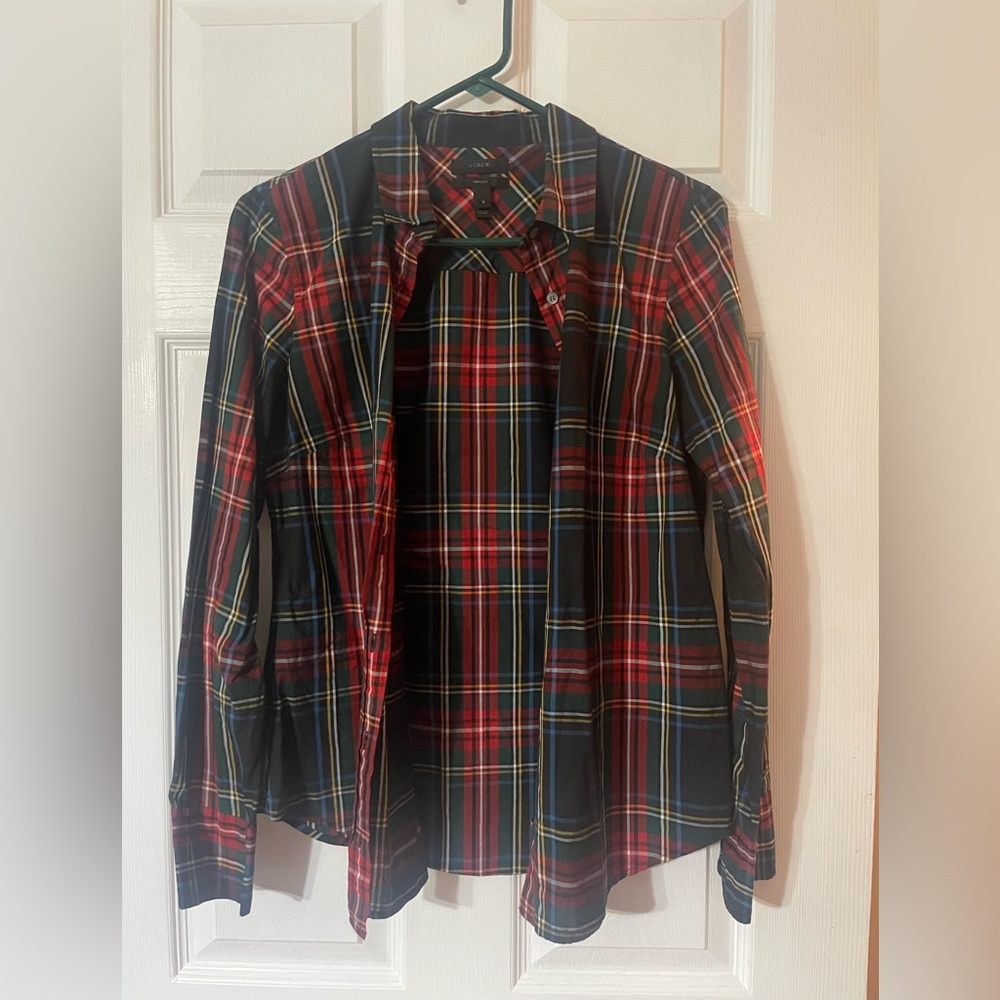 J. Crew Multicolor Tartan Plaid Button Down Shirt